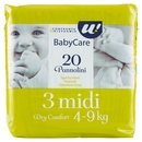 20 PANNOLINI BABY CARE MIDI DRY COMFORT 4-9 KG U! Confronta & Risparmia